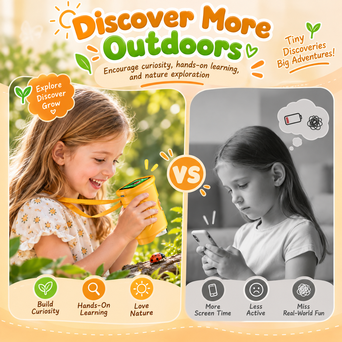Kids Digital Microscope – 1000X Magnification with 2.0" IPS Screen & 1080P HD