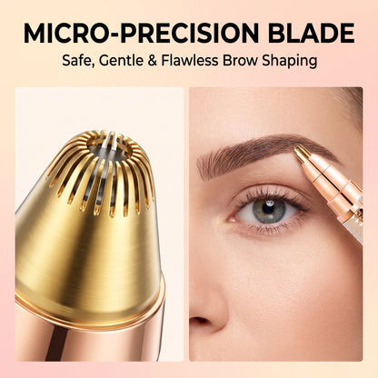 3-in-1 Precision Eyebrow Trimmer – Portable Multi-Head Beauty Tool