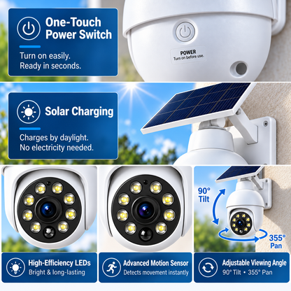 Solar Motion Sensor Security Light – Wire-Free Outdoor LED Light for Farms, Gates & Driveways