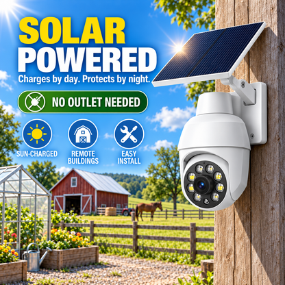 Solar Motion Sensor Security Light – Wire-Free Outdoor LED Light for Farms, Gates & Driveways