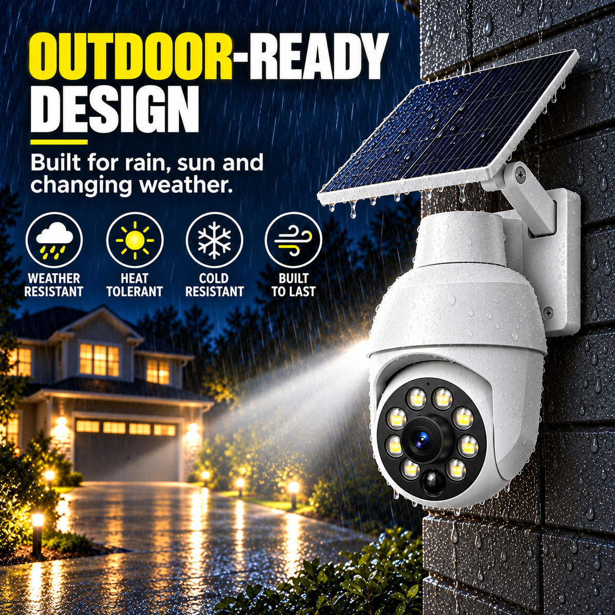 Solar Motion Sensor Security Light – Wire-Free Outdoor LED Light for Farms, Gates & Driveways