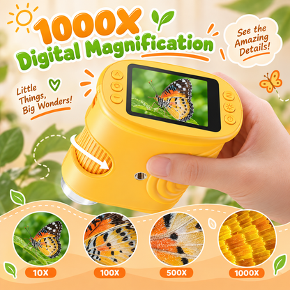 Kids Digital Microscope – 1000X Magnification with 2.0" IPS Screen & 1080P HD