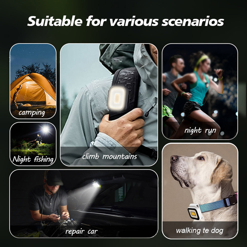 Magnetic Camping Light Rechargeable 500 Lumen COB Light Hands Free