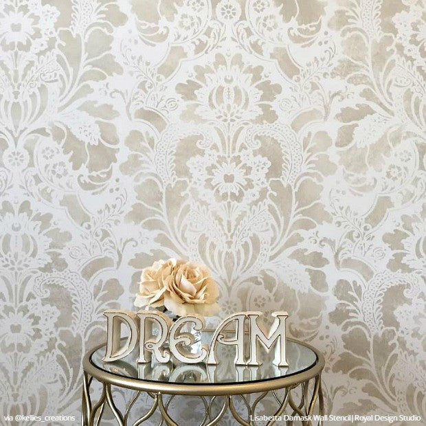 Lisabetta Damask Wall Stencil